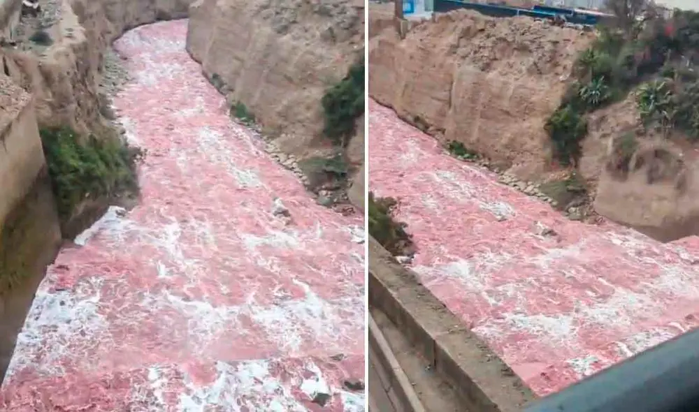 Internautas se sorprendieron por color del Río Rímac. Foto: composición LR