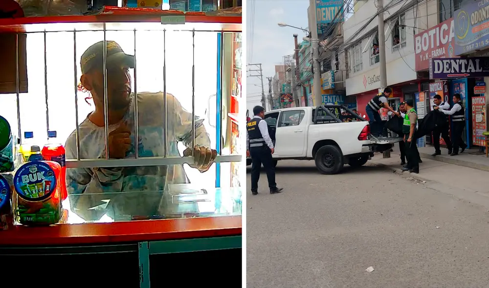 La joven comenzaba su jornada laboral cuando un el delincuente ingresó al local haciéndose pasar por cliente. Foto: composición LR/Wilder Pari