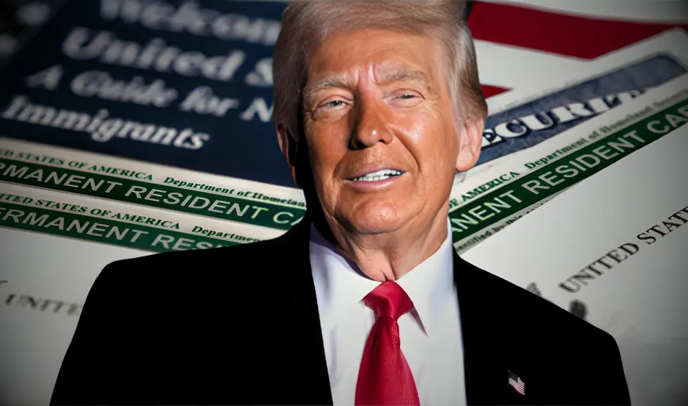 Donald Trump puede deportar a inmigrantes con Green Card si cometen delitos graves o si usan una residencia falsa. Foto: composición LR/AFP