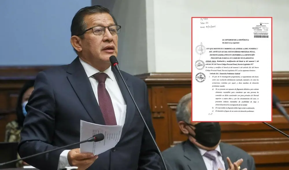 Eduardo Salhuana asumió en el pasado la responsabilidad del Congreso en derogar la detención preliminar | Composición: LR. Eduardo Salhuana asumió en el pasado la responsabilidad del Congreso en derogar la detención preliminar | Composición: LR.