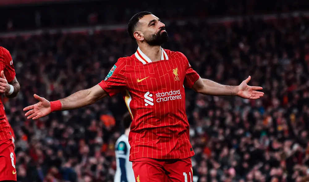 Mohamed Salah aportó en la goleada del Liverpool sobre Tottenham por la Carabao Cup. Foto: Liverpool