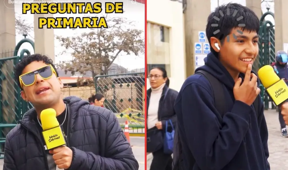 Alumnos UNI contestan preguntas de primaria. Foto: composición LR /  Tiktok