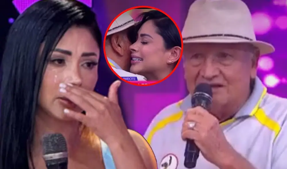 Pamela Franco viajó de emergencia a Nuevo Chimbote para despedirse de su padre. Foto: composición LR/América TV