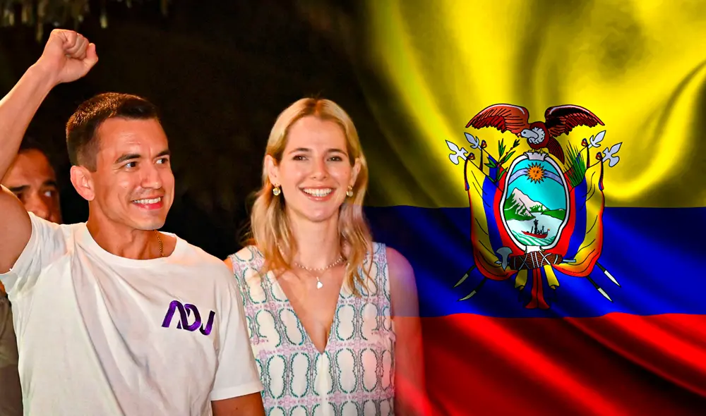 El impacto de Lavinia Valbonesi en la campaña presidencial de Daniel Noboa. composición LR