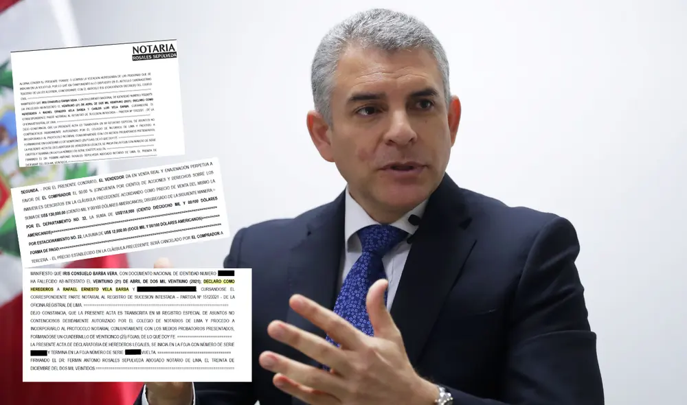 Rafael Vela sí reportó sus propiedades y compraventas realizadas en su declaración jurada anual del 2021 hasta el 2024. Foto: composición LR Rafael Vela sí reportó sus propiedades y compraventas realizadas en su declaración jurada anual del 2021 hasta el 2024. Foto: composición LR