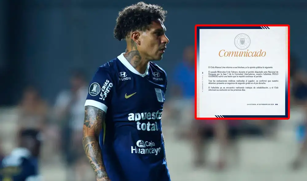 Paolo Guerrero estará fuera de las canchas alrededor de cinco semanas. Foto: composición GLR