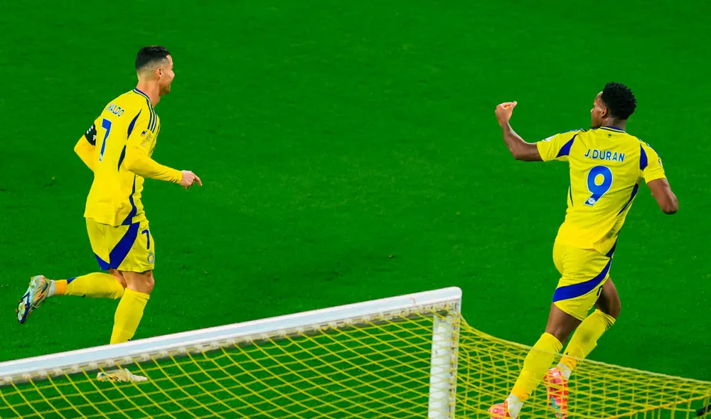 Cristiano Ronaldo y John Durán convirtieron en la golada del Al Nassr ante Al Feiha. Foto: Al Nassr Cristiano Ronaldo y John Durán convirtieron en la golada del Al Nassr ante Al Feiha. Foto: Al Nassr
