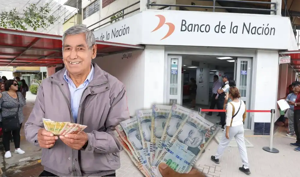 Trabajadores del sector público y pensionistas de la ONP pueden cobrar en el Banco de la Nación.  Foto: Composición LR/Andina.