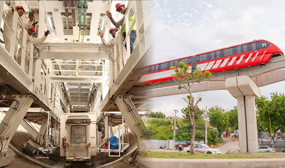 El MTC plantea un monorriel para unir la Línea 4 del Metro con el nuevo aeropuerto. Fotocomposión