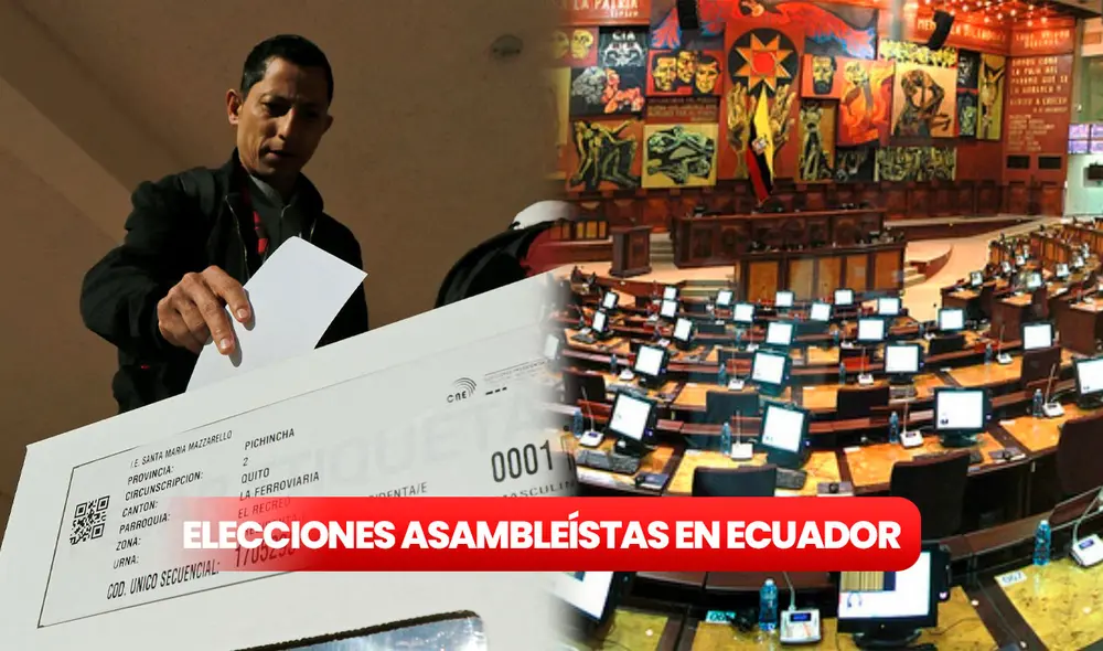 Las elecciones en Ecuador 2025 también determinarán a los integrantes de la Asamblea Nacional. Foto: composición LR / AFP / La Hora Las elecciones en Ecuador 2025 también determinarán a los integrantes de la Asamblea Nacional. Foto: composición LR / AFP / La Hora
