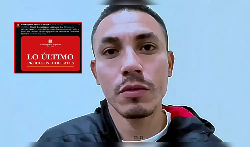 Jean Deza evitará la cárcel, pero deberá pagar una caución y acatar medidas judiciales. Foto: Composición LR/X