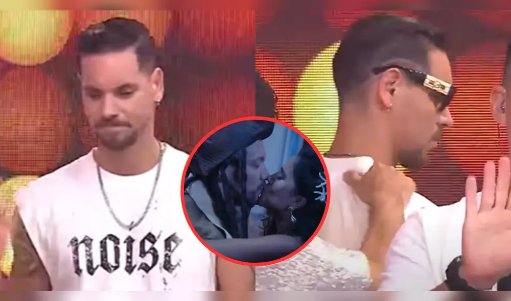 Anthony Aranda fue sorprendido con una escena de besos de Melissa Paredes. Foto: Composición LR/América