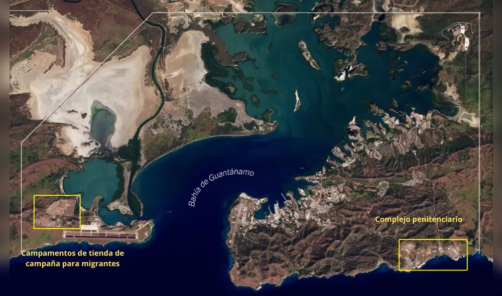Guantánamo es el nuevo epicentro de la detención de inmigrantes en EE. UU. Foto: Imagen de satélite tomada el 4 de febrero por Planet Labs /The New York Times Guantánamo es el nuevo epicentro de la detención de inmigrantes en EE. UU. Foto: Imagen de satélite tomada el 4 de febrero por Planet Labs /The New York Times