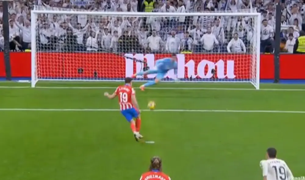 Julián Álvarez marcó su primer gol en un derbi Real Madrid vs Atlético de Madrid. Foto: captura de DSports