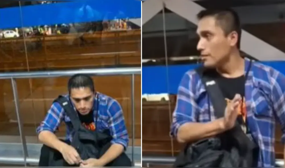 Usuarios hicieron que hombre se siente para que no pueda huir. Foto: Difusion