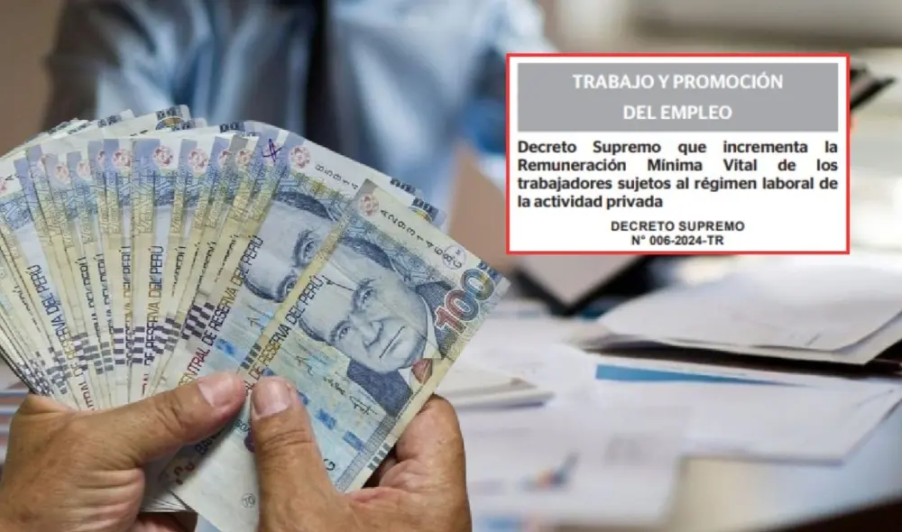 El sueldo mínimo no aumentaba desde mayo de 2022, durante el gobierno de Pedro Castillo. Foto: Andina/LR