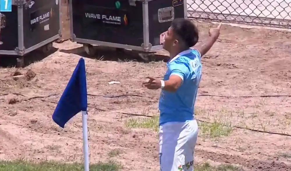 Santiago González anotó el primer gol de Sporting Cristal en Huánuco. Foto: captura/L1 Max
