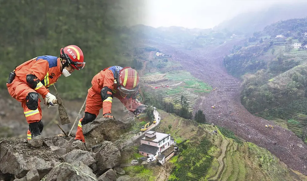 El gobierno chino ha destinado 80 millones de yuanes para la recuperación. Las autoridades advierten sobre el riesgo de nuevos desprendimientos en la zona afectada mientras se intensifican las investigaciones. Foto: composición LR/AFP