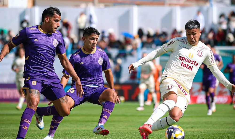 Comerciantes Unidos y Universitario se enfrentaron en Cajabamba por el arranque del Torneo Apertura. Foto: Liga 1
