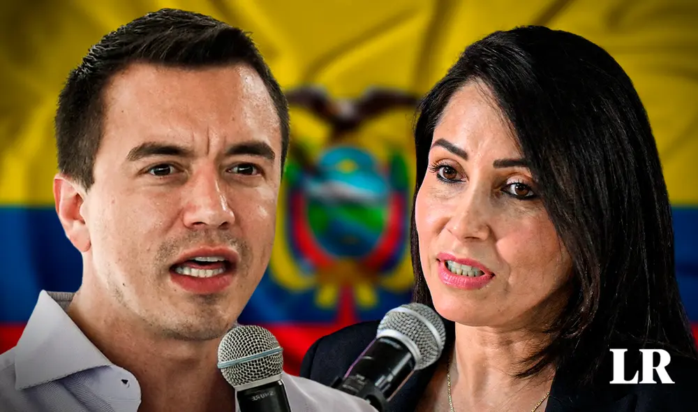 La diferencia de votos para Noboa y González es menor al 10%. Foto: composición LR La diferencia de votos para Noboa y González es menor al 10%. Foto: composición LR