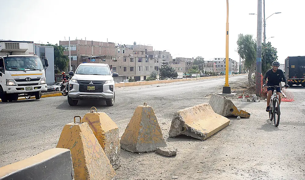 Complicaciones en ruta al nuevo aeropuerto Jorge Chávez. Foto: Carlos Félix / URPI-LR