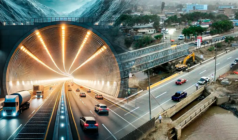 Túnel será parte de la nueva Carretera Central Daniel Alcides Carrión. Foto: composición de Gerson Cardoso/La República/IA