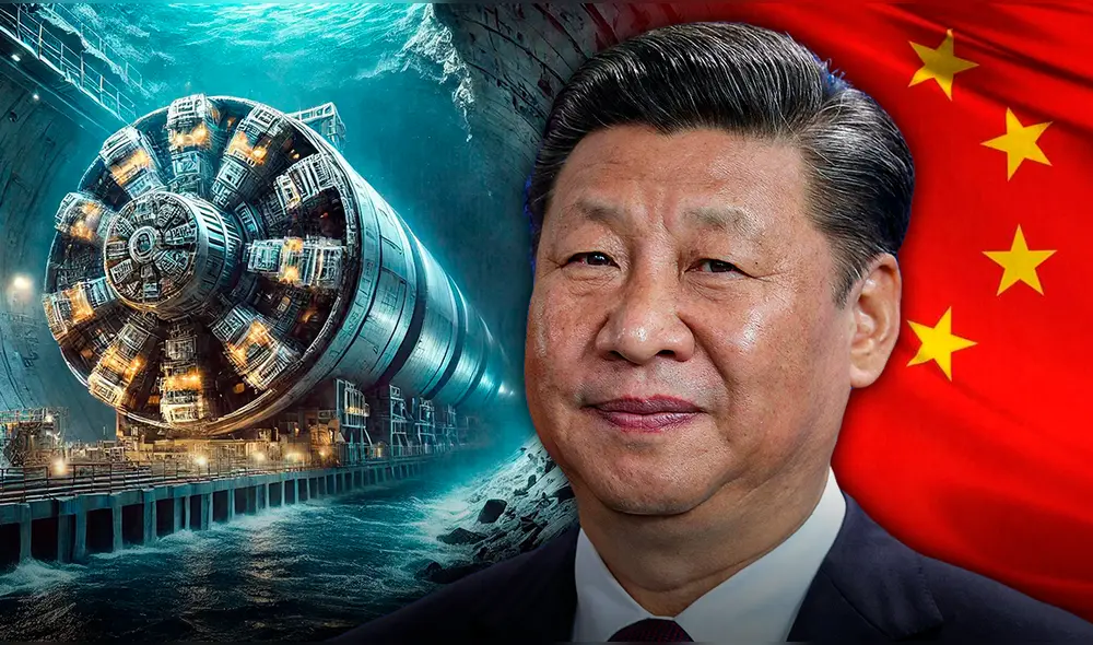 China construye el túnel submarino más extenso del mundo. Foto: composición LR/IA/AFP
