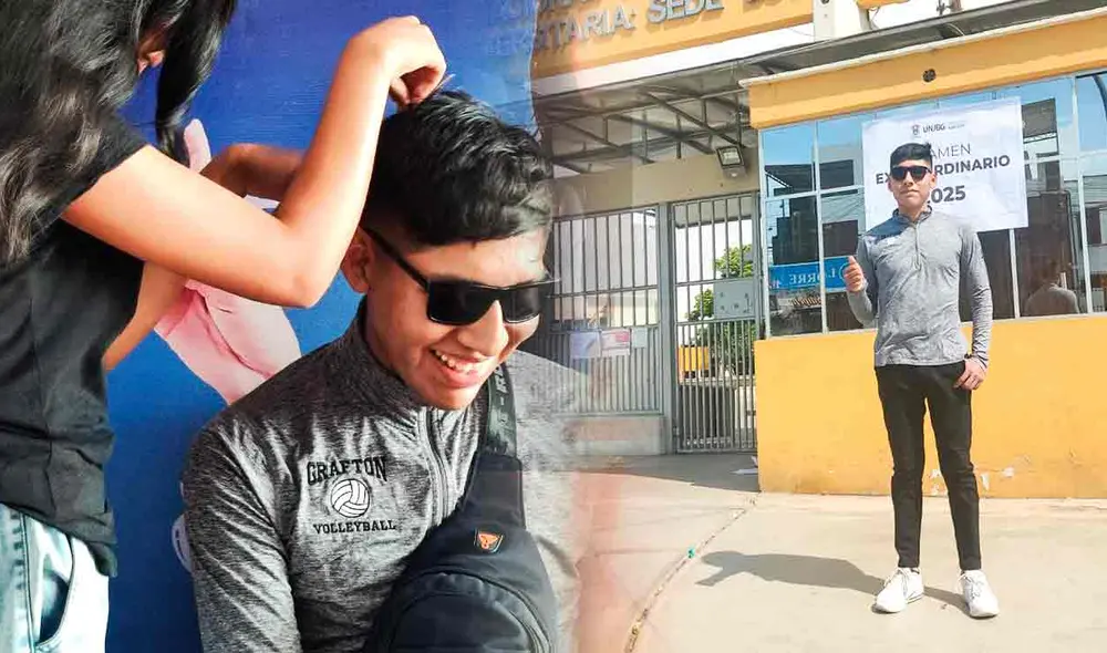 Las historias de superación de sus compañeros de la Asociación de Invidentes de Tacna (Aitac), lo motivó a postular a la UNJBG. Foto: composición LR/Liz Ferrer