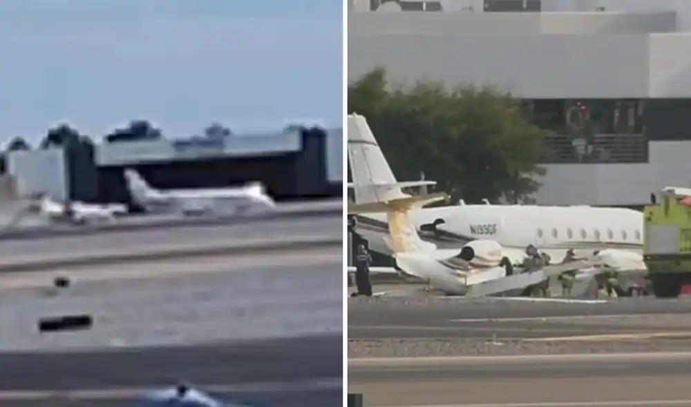 Avión del cantante de Mötley Crüe chocó contra un jet en Arizona, dejando un muerto y cuatro heridos. Foto: Composición LR.