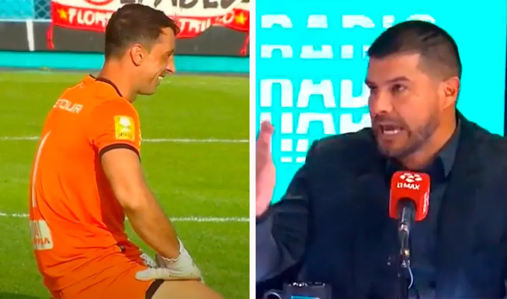 Erick Delgado fue uno de los pocos comentaristas deportivos que defendió a Sebastián Britos. Foto: composición LR/captura de L1 Max