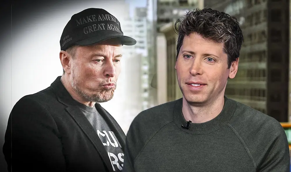 La rivalidad entre Altman y Musk, que se remonta a la fundación de OpenAI, continúa. Altman asegura que Musk busca desacreditar a la empresa tras su salida en 2018 y amenaza con demandas hostiles. Foto: composición LR/AFP