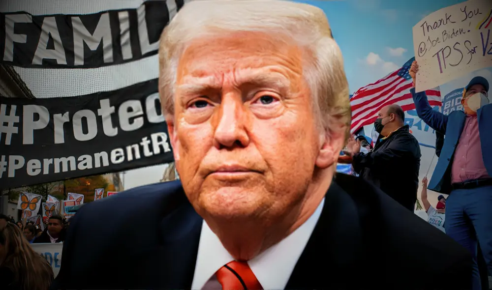 Los inmigrantes con TPS vencido pueden solicitar asilo para evitar las deportaciones de Donald Trump. Foto: composición LR/AFP/EFE