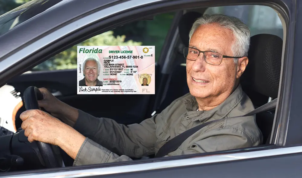 Los conductores mayores de 80 años en Florida deben aprobar un examen de la vista cada vez que renuevan su licencia. Foto: composición LR/ Marca/ Freepik