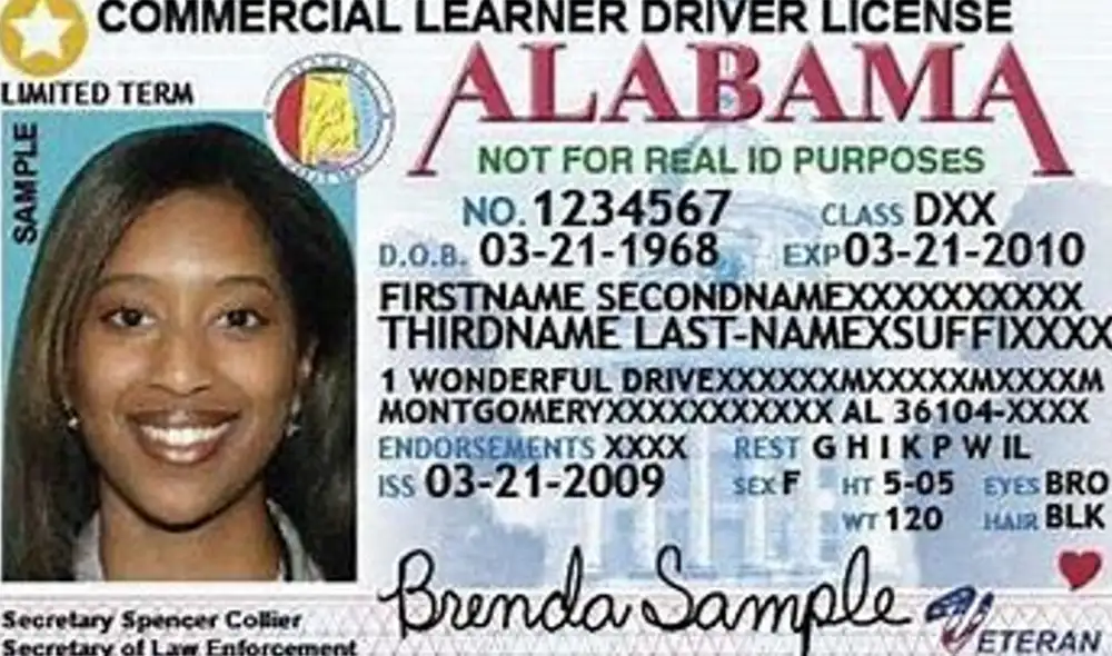 En Alabama, la Real ID tiene el nombre de Star ID a diferencia del resto de estados de USA. Foto: ABC En Alabama, la Real ID tiene el nombre de Star ID a diferencia del resto de estados de USA. Foto: ABC
