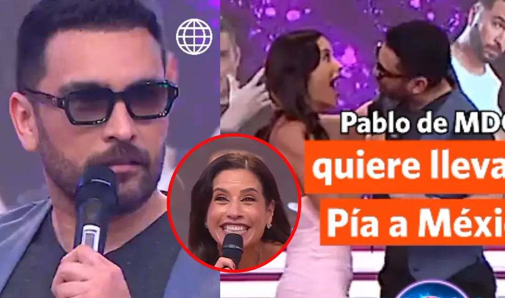 María Pía Copello se mostró impactada ante el intento de beso de Pablo Portillo.. Foto: composición LR/América TV