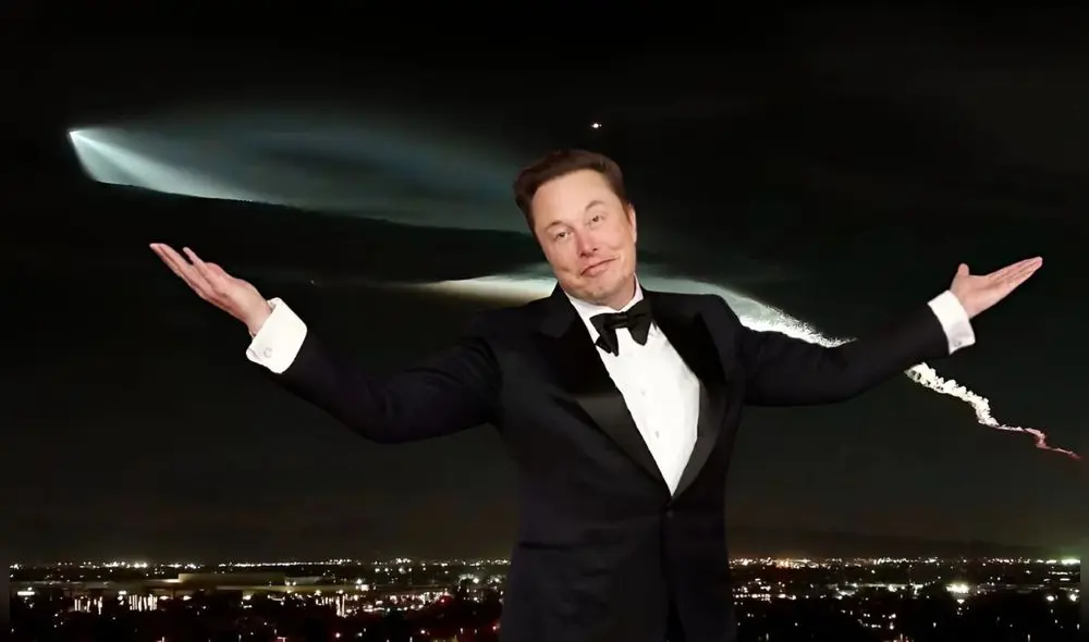 La compañía espacial de Elon Musk, Space X, iluminó los cielos del estado de California. Foto: composición LR/Blizzard Entertainment/Curt Eckert