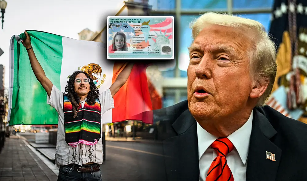 Donald Trump propuso la Green Card automática para estudiantes graduados en USA. Foto: composición LR/Freepik/AFP/Boundless
