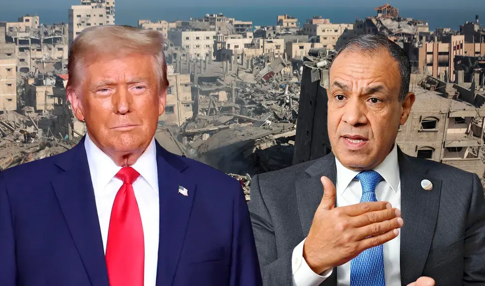 El ministro egipcio de Asuntos Exteriores, Badr Abdelatty, declaró que los estados árabes rechazan la propuesta de Trump de trasladar a los palestinos de Gaza. Foto: Composición LR. El ministro egipcio de Asuntos Exteriores, Badr Abdelatty, declaró que los estados árabes rechazan la propuesta de Trump de trasladar a los palestinos de Gaza. Foto: Composición LR.