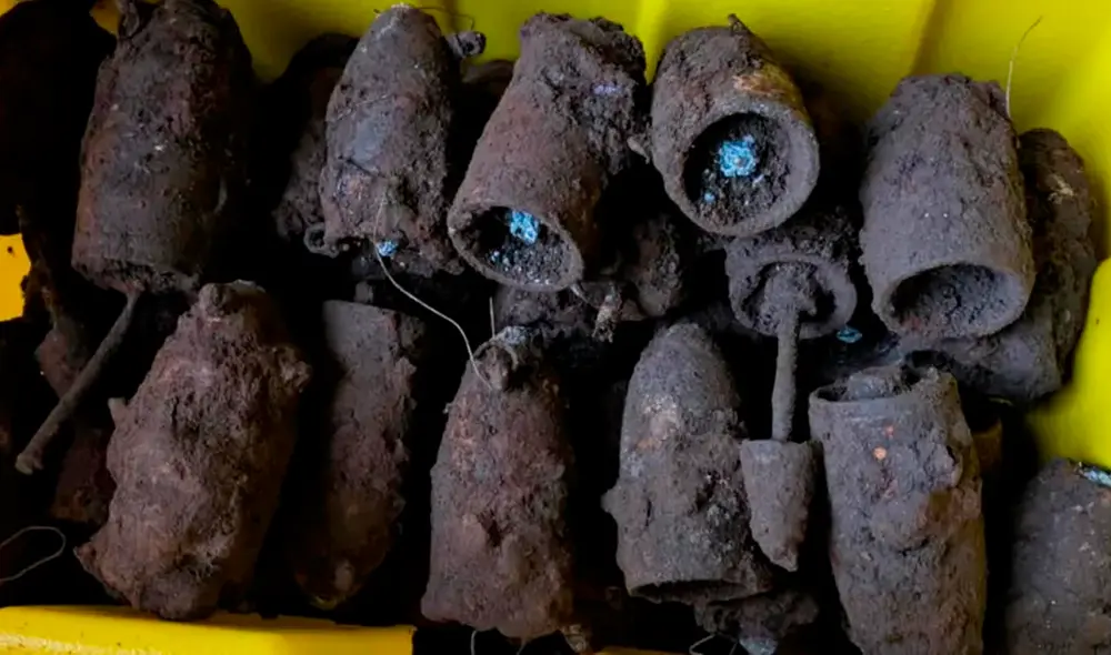 Las bombas encontradas habrían sido usadas Guardia Nacional durante la Segunda Guerra Mundial. Foto: difusión