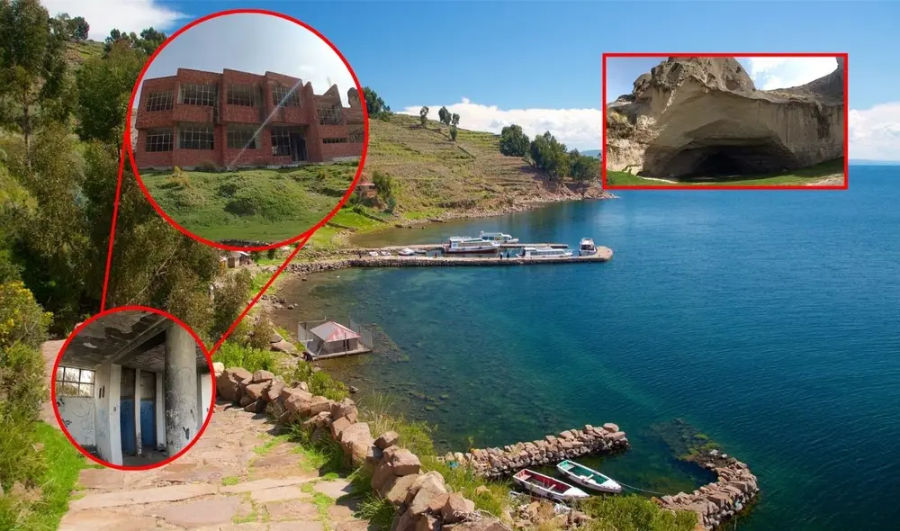 Un hotel abandonado en la región de Puno, a orillas del lago Titicaca, esconde una historia envuelta en misterio, vinculado a una cueva cercana. Foto: composición LR