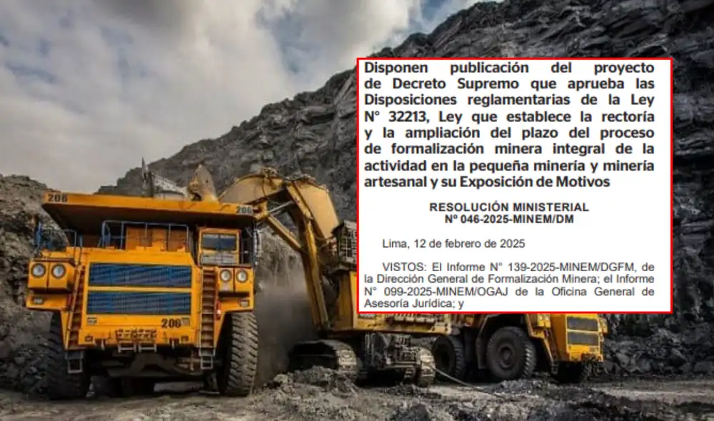 Minería en Perú y resolución ministerial. Foto: composición LR/Andina/El Peruano Minería en Perú y resolución ministerial. Foto: composición LR/Andina/El Peruano