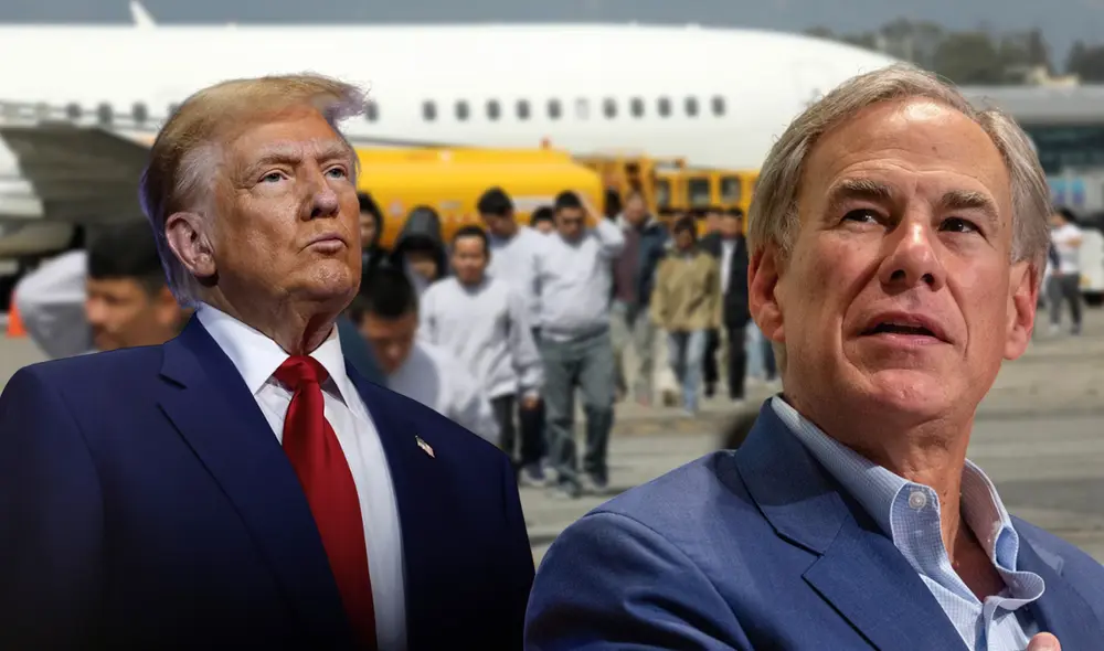 Greg Abbott seguirá las normas contra la inmigración irregular que fueron propuestas por Donald Trump. Foto: composición LR/AFP Greg Abbott seguirá las normas contra la inmigración irregular que fueron propuestas por Donald Trump. Foto: composición LR/AFP