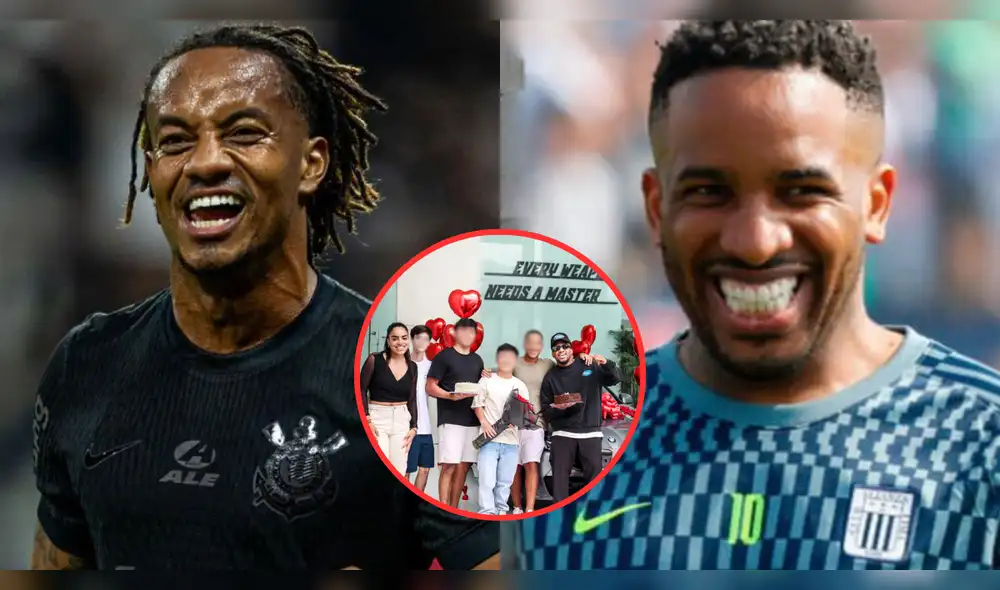 André Carrillo reaccionó al regalo de Jefferson Farfán. Foto: Composición LR/Instagram
