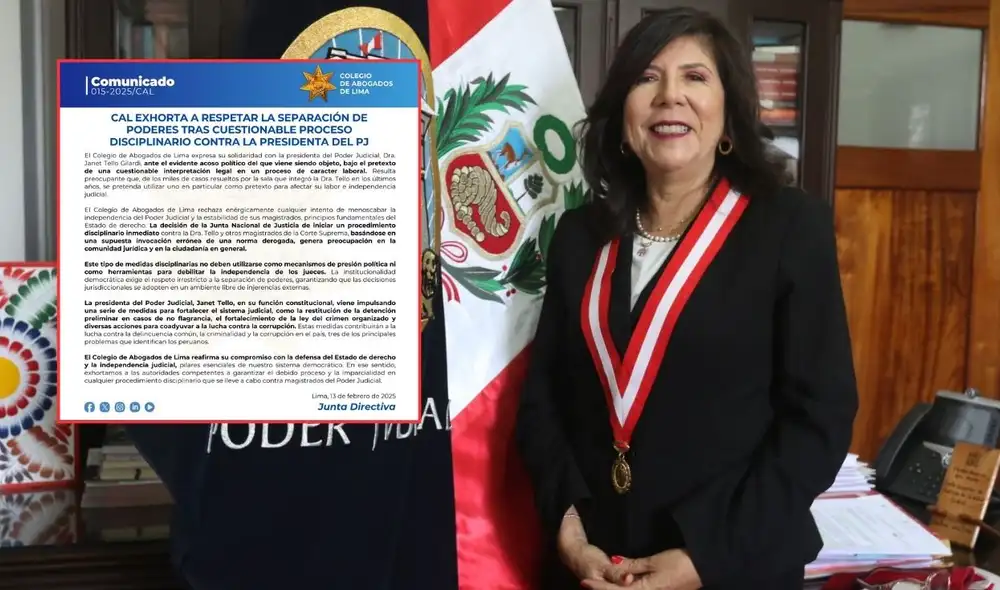 El CAL brindó su respaldo a Janet Tello | Composición: LR.