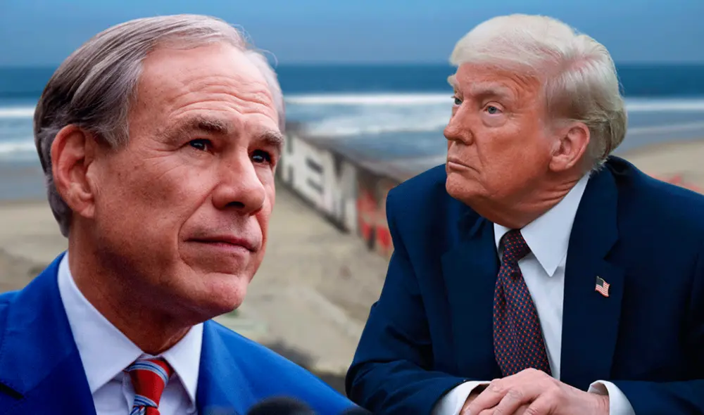 Greg Abbott podría vender 100 millas de Texas para reforzar la frontera y otros usos para el gobierno de Estados Unidos. Foto: composición LR/AFP Greg Abbott podría vender 100 millas de Texas para reforzar la frontera y otros usos para el gobierno de Estados Unidos. Foto: composición LR/AFP