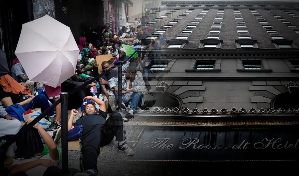 El gobierno de Estados Unidos recuperó el dinero para financiar la estadía de inmigrantes en el Hotel Roosevelt, en Nueva York. Foto: Composición LR El gobierno de Estados Unidos recuperó el dinero para financiar la estadía de inmigrantes en el Hotel Roosevelt, en Nueva York. Foto: Composición LR