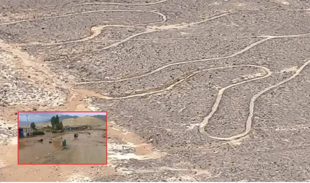 Las constantes lluvias en Ica han provocado que tres geoglifos de las Líneas de Nazca hayan sido dañados. Foto: composición LR/La Lupa/Facebook Las constantes lluvias en Ica han provocado que tres geoglifos de las Líneas de Nazca hayan sido dañados. Foto: composición LR/La Lupa/Facebook