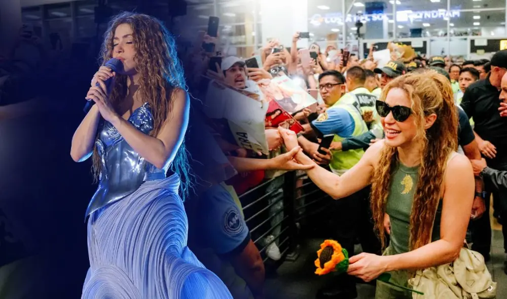 Shakira llegó a Lima y desató la locura en sus fans. Foto: composición LR/difusión/ Shakira llegó a Lima y desató la locura en sus fans. Foto: composición LR/difusión/