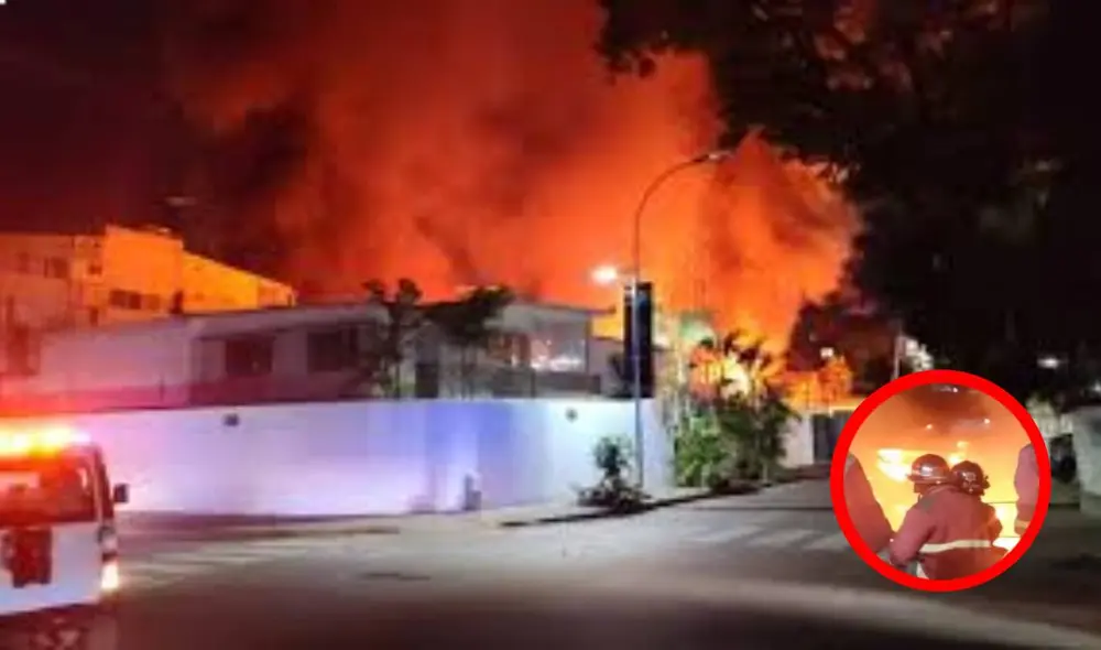 El incendio se registró en la avenida principal de Las Mercedes. Foto: composiciónLR/Globovisión/El Universal El incendio se registró en la avenida principal de Las Mercedes. Foto: composiciónLR/Globovisión/El Universal