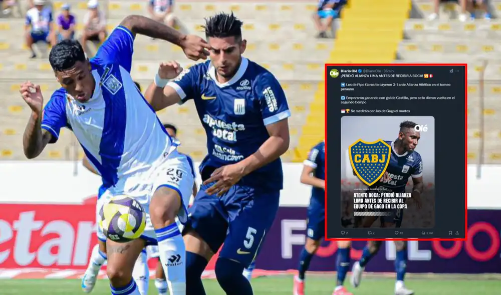 Alianza Lima se enfrentará a Boca Juniors en Matute desde las 7.30 p. m. Foto: composición LR/captura de Diario Olé Alianza Lima se enfrentará a Boca Juniors en Matute desde las 7.30 p. m. Foto: composición LR/captura de Diario Olé